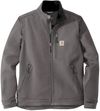 Am image of a Custom Carhartt Crowley Soft Shell Jacket in Charcoal!