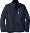 An image of a Custom Carhartt Crowley Soft Shell Jacket in Navy!