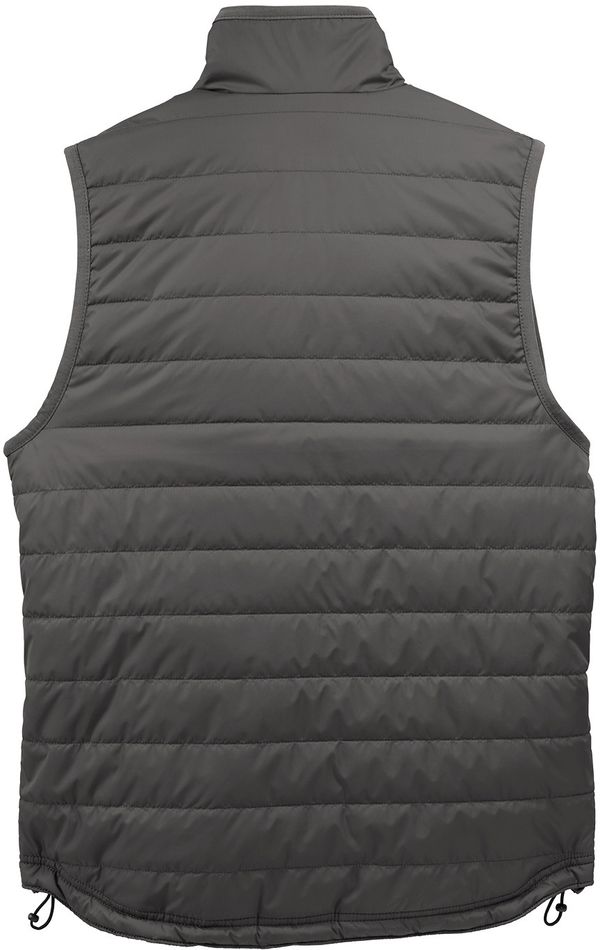 Am image of a Custom Carhartt Gilliam Vest in Shadow Grey!