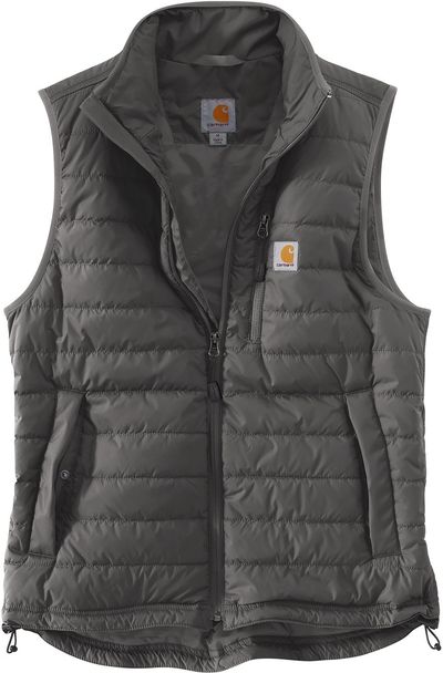 Am image of a Custom Carhartt Gilliam Vest in Shadow Grey!