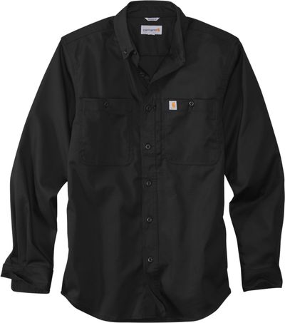Am image of a Custom Carhartt Rugged Professional Series Long Sleeve Shirt in Black!