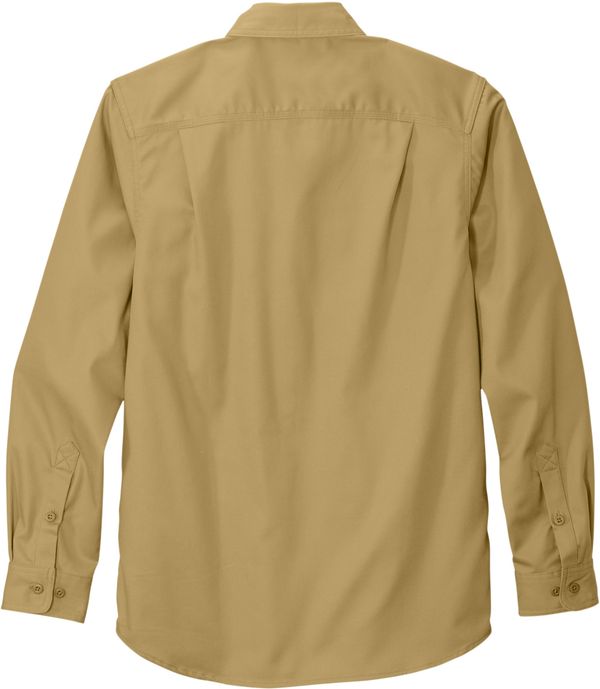 Am image of a Custom Carhartt Rugged Professional Series Long Sleeve Shirt in Dark Khaki!