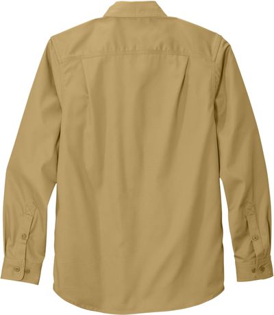 Am image of a Custom Carhartt Rugged Professional Series Long Sleeve Shirt in Dark Khaki!