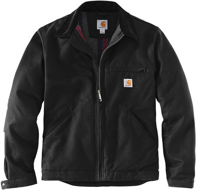 Am image of a Custom Carhartt Duck Detroit Jacket in Black!