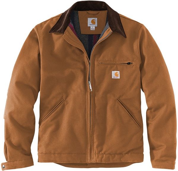 Am image of a Custom Carhartt Duck Detroit Jacket in Carhartt Brown!