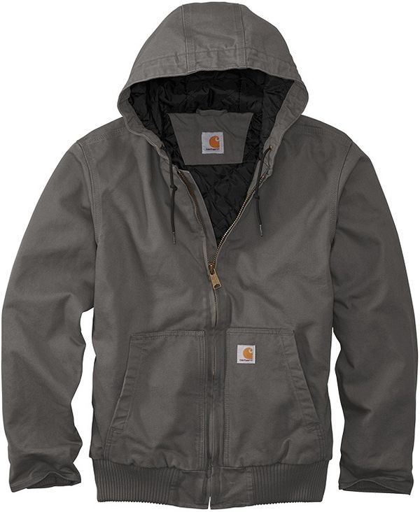 Am image of a Custom Carhartt Washed Duck Active Jacket in Gravel!