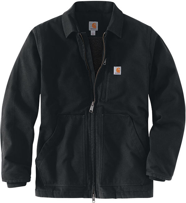 Am image of a Custom Carhartt Sherpa Lined Coat in Black!