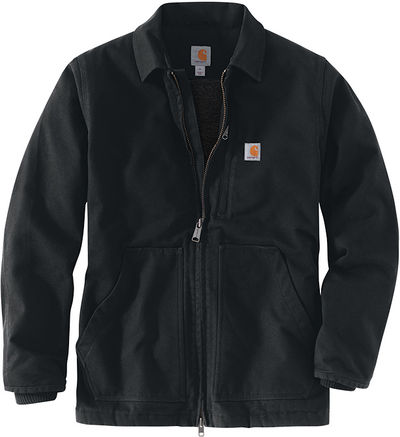 Am image of a Custom Carhartt Sherpa Lined Coat in Black!