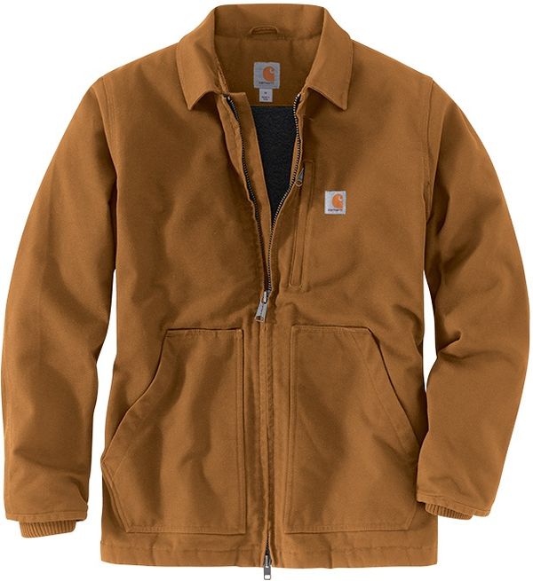 Am image of a Custom Carhartt Sherpa Lined Coat in Carhartt Brown!