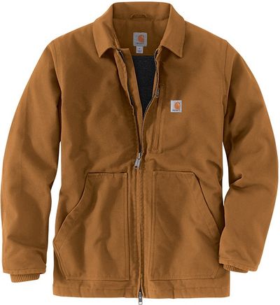 Am image of a Custom Carhartt Sherpa Lined Coat in Carhartt Brown!