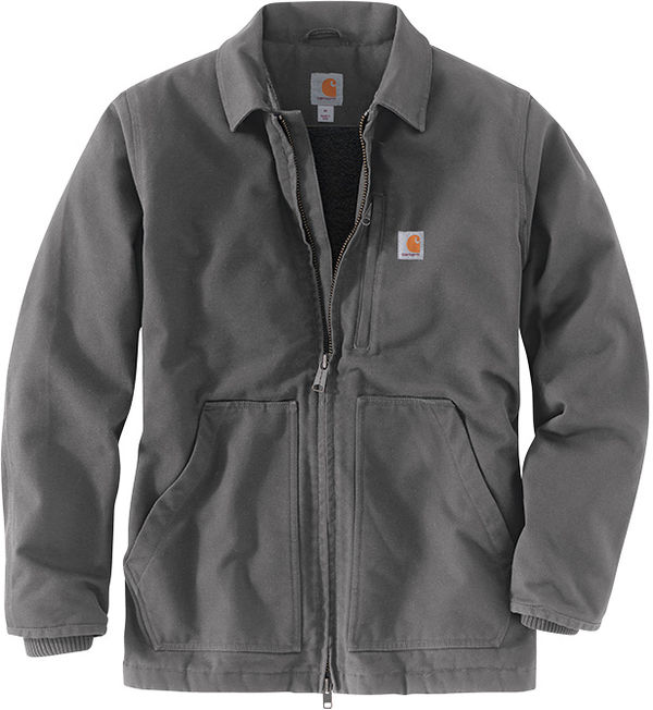 Am image of a Custom Carhartt Sherpa Lined Coat in Gravel!