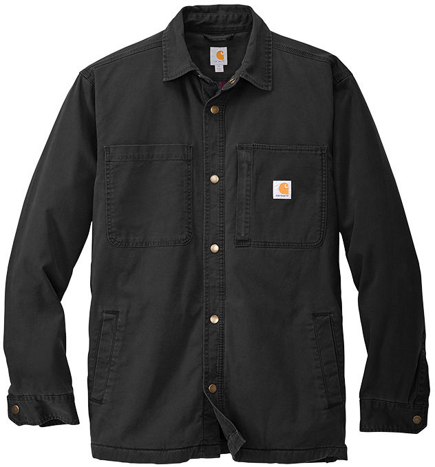 Carhartt Rugged Flex Fleece Lined Shirt Jacket in Black