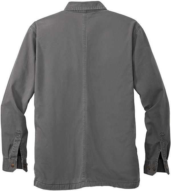 Am image of a Custom Carhartt Rugged Flex Fleece Lined Shirt Jacket in Shadow Grey!
