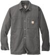 Am image of a Custom Carhartt Rugged Flex Fleece Lined Shirt Jacket in Shadow Grey!