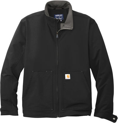 Am image of a Custom Carhartt Super Dux Soft Shell Jacket in Black!