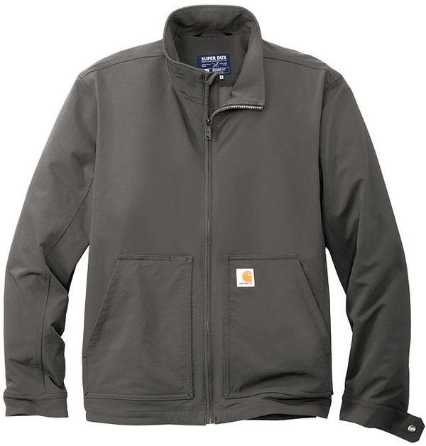 Am image of a Custom Carhartt Super Dux Soft Shell Jacket in Gravel!