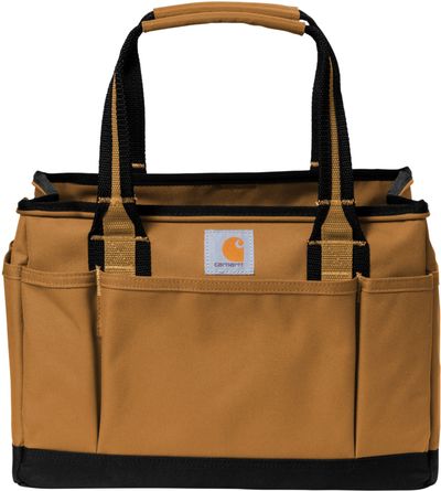 Am image of a Custom Carhartt Utility Tote in Carhartt Brown!