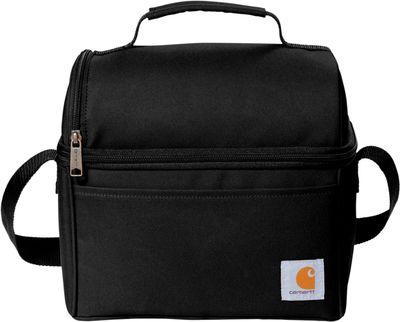 Am image of a Custom Carhartt Lunch 6 Can Cooler in Black!