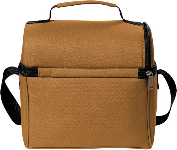 Am image of a Custom Carhartt Lunch 6 Can Cooler in Carhartt Brown!