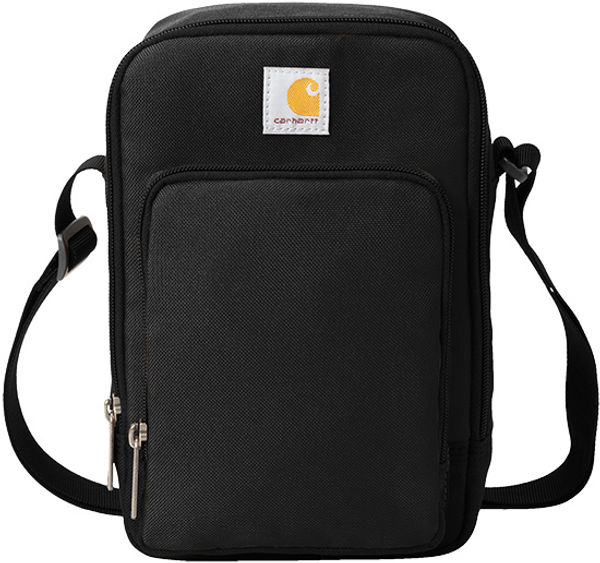 Am image of a Custom Carhartt Crossbody Zip Bag in Black!