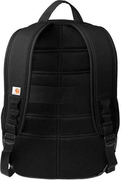 Am image of a Custom Carhartt 28L Foundry Series Dual Compartment Backpack in Black!