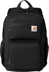 Am image of a Custom Carhartt 28L Foundry Series Dual Compartment Backpack in Black!