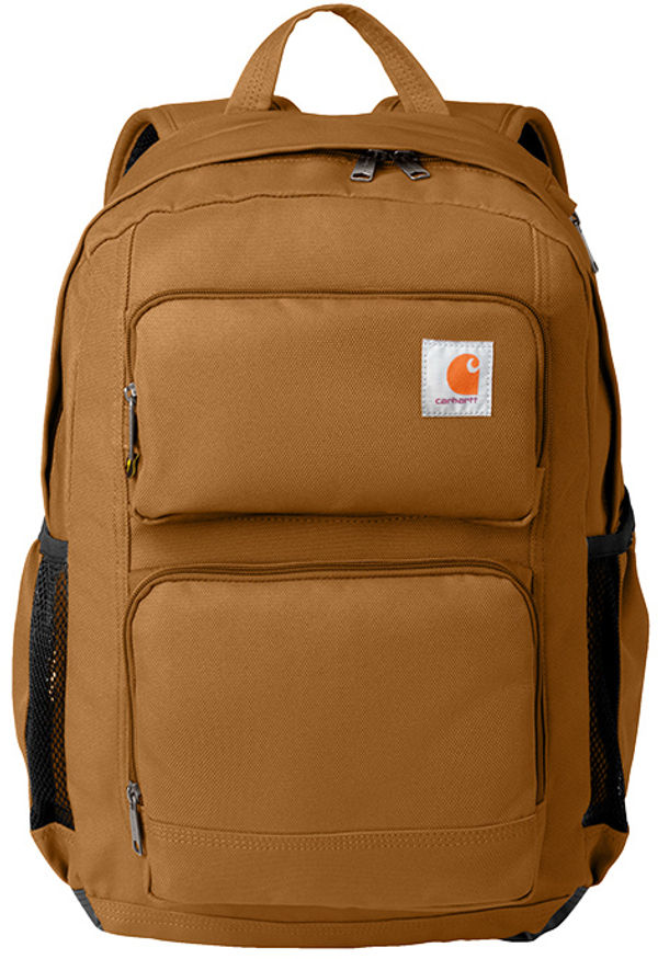 Am image of a Custom Carhartt 28L Foundry Series Dual Compartment Backpack in Carhartt Brown!