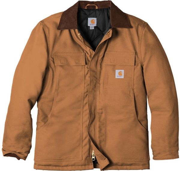 Am image of a Custom Carhartt Duck Traditional Coat in Carhartt Brown!