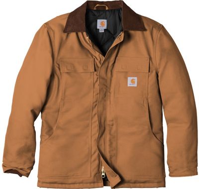 Am image of a Custom Carhartt Duck Traditional Coat in Carhartt Brown!