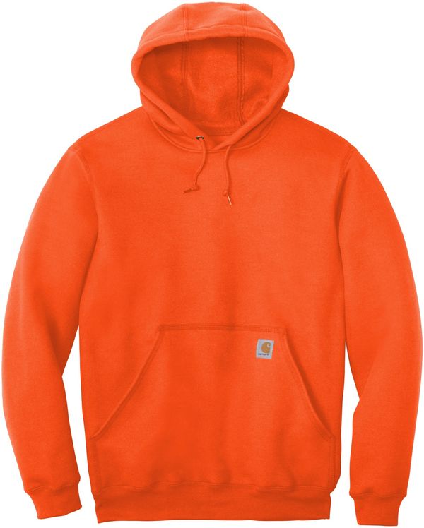 Am image of a Custom Carhartt Midweight Hooded Sweatshirt in Brite Orange!