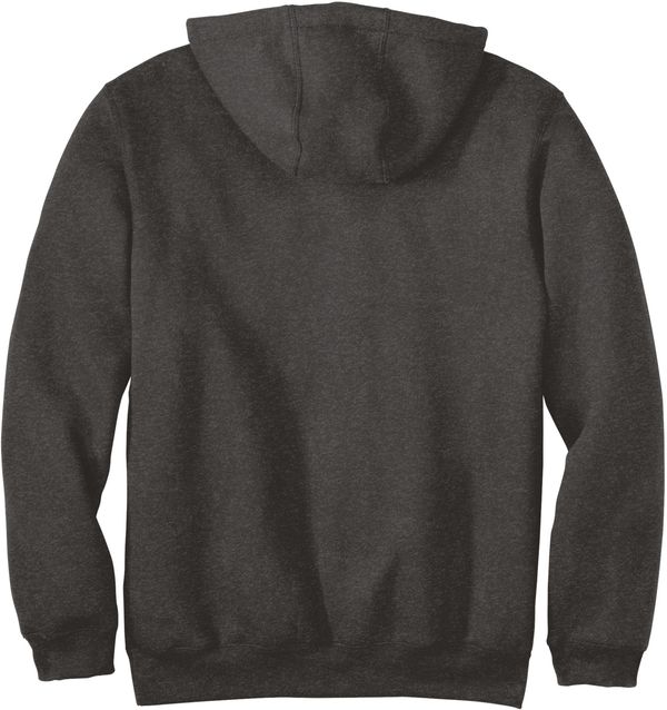 Am image of a Custom Carhartt Midweight Hooded Sweatshirt in Carbon Heather!