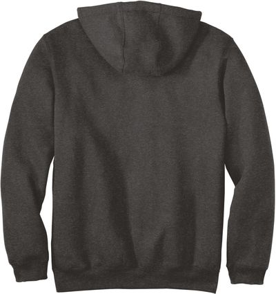 Am image of a Custom Carhartt Midweight Hooded Sweatshirt in Carbon Heather!