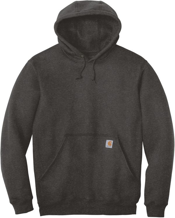 Am image of a Custom Carhartt Midweight Hooded Sweatshirt in Carbon Heather!