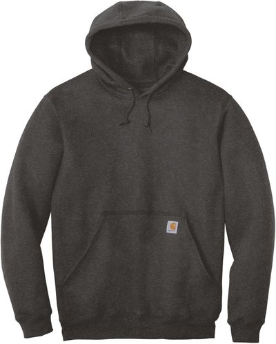 Am image of a Custom Carhartt Midweight Hooded Sweatshirt in Carbon Heather!