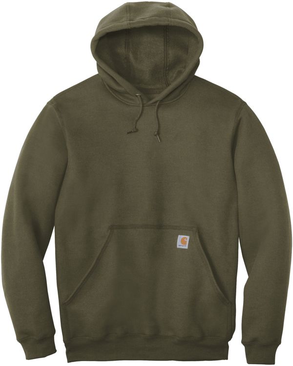 Am image of a Custom Carhartt Midweight Hooded Sweatshirt in Moss!