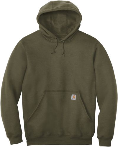 Am image of a Custom Carhartt Midweight Hooded Sweatshirt in Moss!
