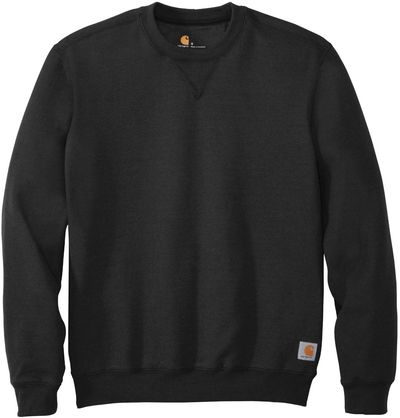 Am image of a Custom Carhartt Midweight Crewneck Sweatshirt in Black!
