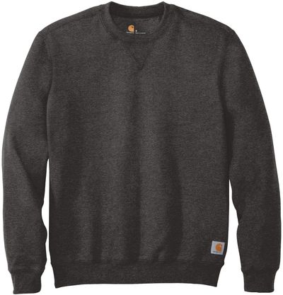 Am image of a Custom Carhartt Midweight Crewneck Sweatshirt in Carbon Heather!