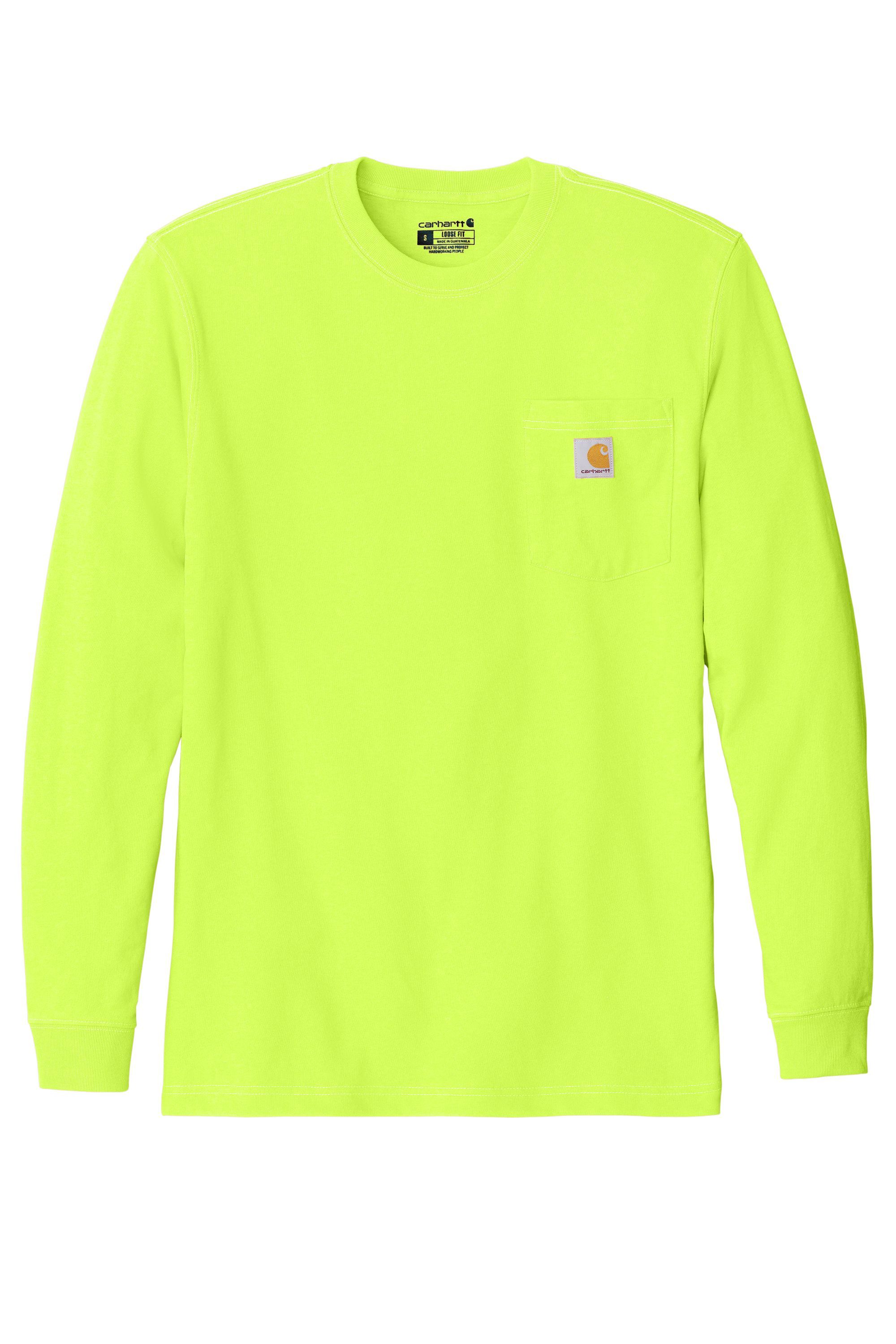 Carhartt Workwear Pocket Long Sleeve T Shirt in Brite Lime