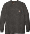 Am image of a Custom Carhartt Workwear Pocket Long Sleeve T Shirt in Carbon Heather!