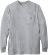 Am image of a Custom Carhartt Workwear Pocket Long Sleeve T Shirt in Heather Grey!