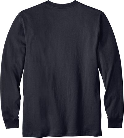 Am image of a Custom Carhartt Workwear Pocket Long Sleeve T Shirt in Navy!