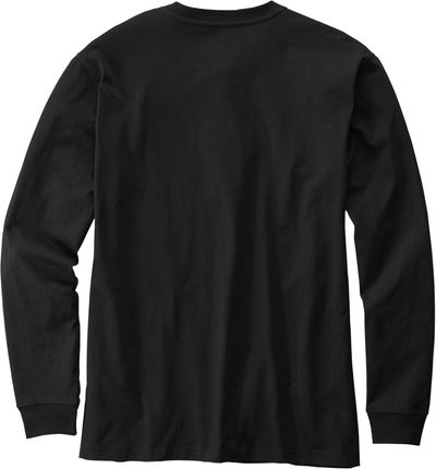 Am image of a Custom Carhartt Long Sleeve Henley T Shirt in Black!