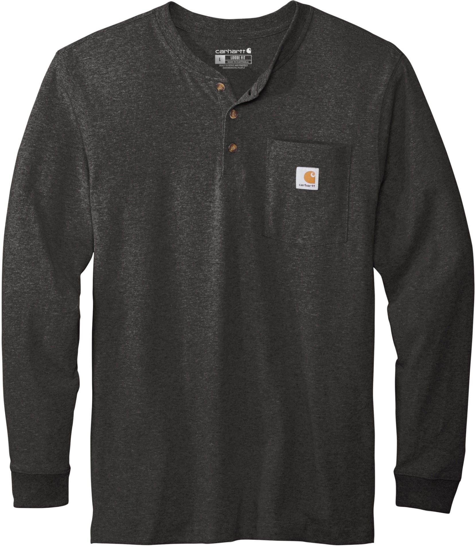 Carhartt Long Sleeve Henley T Shirt in Carbon Heather