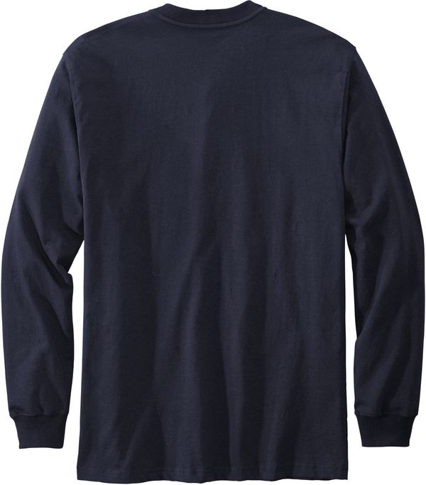 Am image of a Custom Carhartt Long Sleeve Henley T Shirt in Navy!