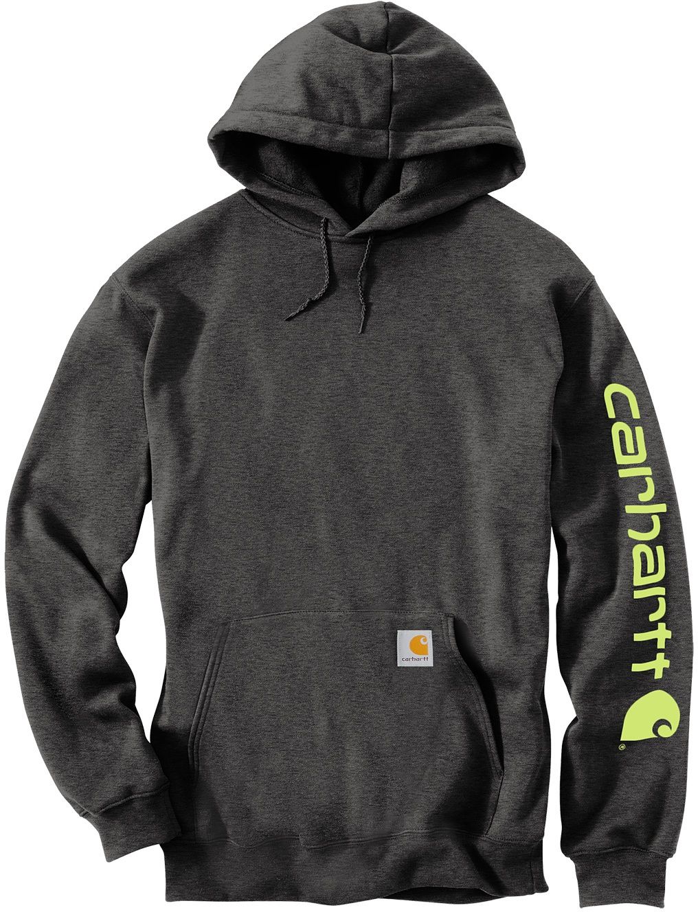 Carhartt Midweight Hooded Logo Sweatshirt in Carbon Heather