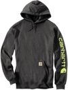 Am image of a Custom Carhartt Midweight Hooded Logo Sweatshirt in Carbon Heather!