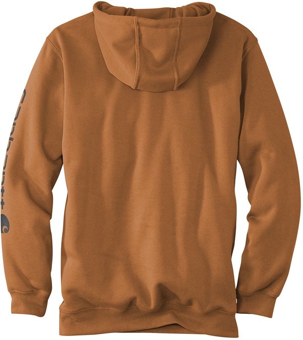 Am image of a Custom Carhartt Midweight Hooded Logo Sweatshirt in Carhartt Brown!