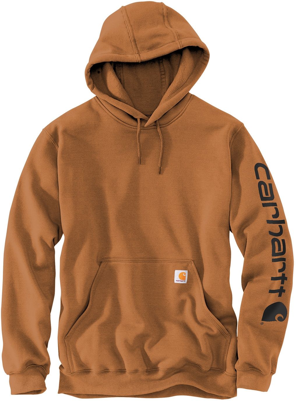Carhartt Midweight Hooded Logo Sweatshirt in Carhartt Brown