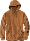 Am image of a Custom Carhartt Midweight Hooded Logo Sweatshirt in Carhartt Brown!